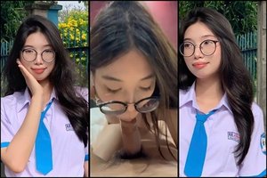Hoàng Thanh Vy nữ sinh C3 Hùng Vương kính cận non tơ – XNXX
