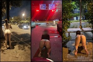 Gái dâm Public bạo, trần truồng giữa SG đông xe qua lại – ClipHotVn